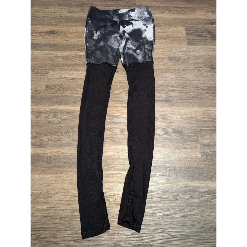 Alo Yoga Leggings Black‎ Tie Dye High Waist Full Length Activewear MEDIUM READ